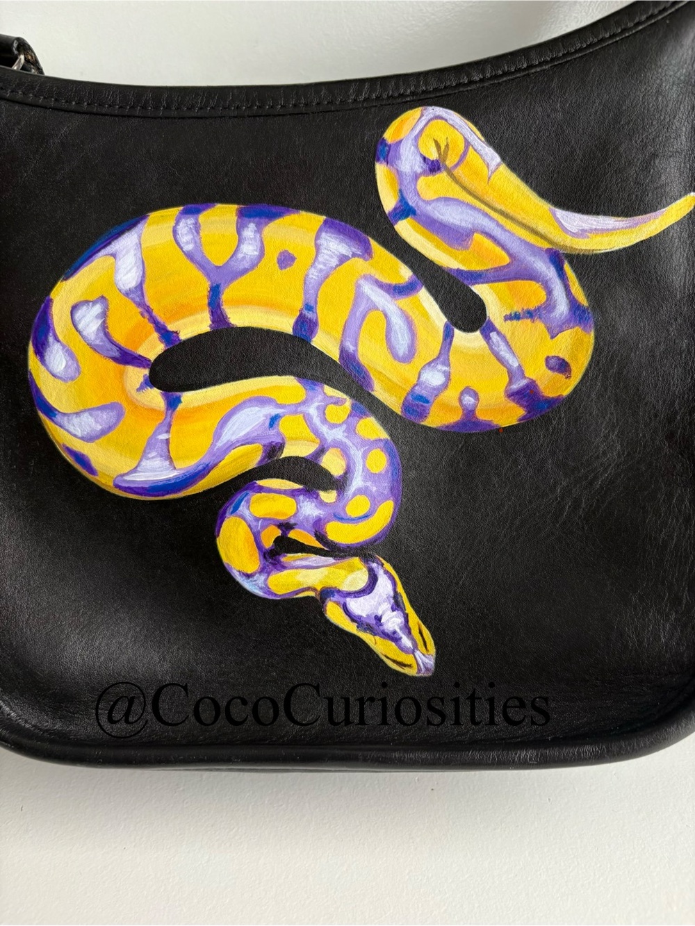 Coach Vintage Leather Python Snake Janice Art Bag